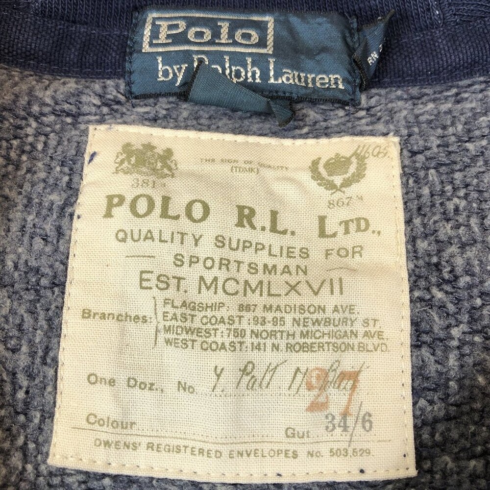 Polo Ralph Lauren RL Mens Navy Blue Sportsman Shawl Collar Button Front Cardigan - Picture 7 of 15